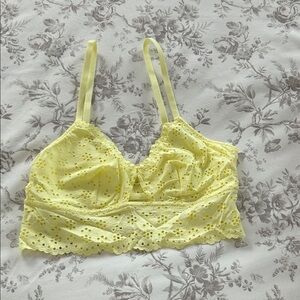 Colsie Light Yellow Lace Bralette